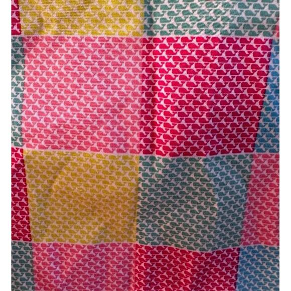 Vineyard Vines Multicolored Whale Shift Split Crew Neckline Dress Size 12 - Picture 4 of 7